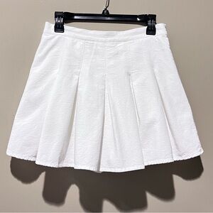 Entro White Chic Tennis Skirt Vacation Resort Cottagecore Schoolgirl Athleisure